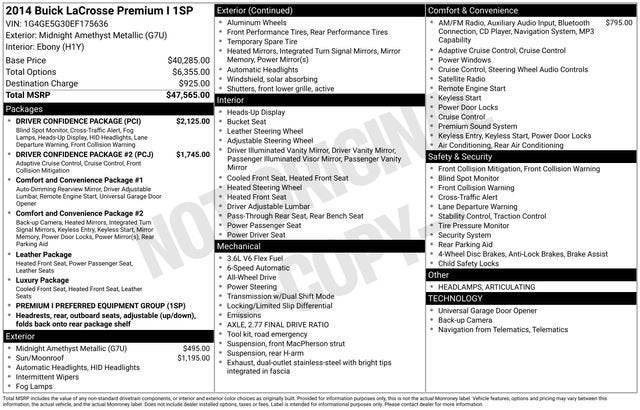 2014 Buick LaCrosse Premium I