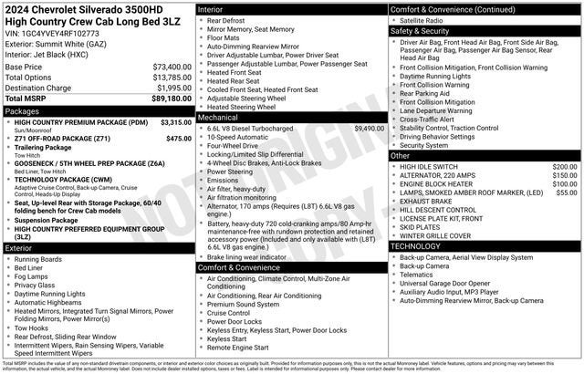 2024 Chevrolet Silverado 3500 HD High Country