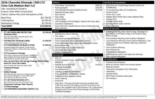 2026 Chevrolet Silverado 1500 LTZ