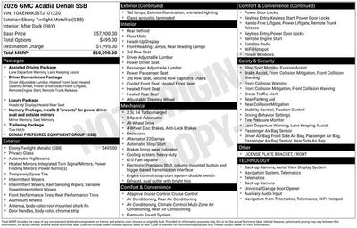 2026 GMC Acadia Denali