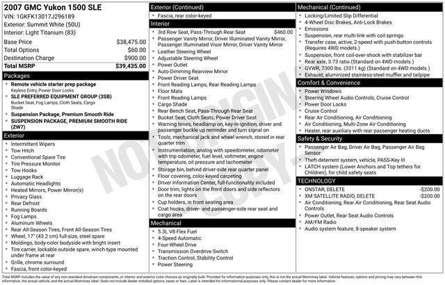 2007 GMC Yukon SLE