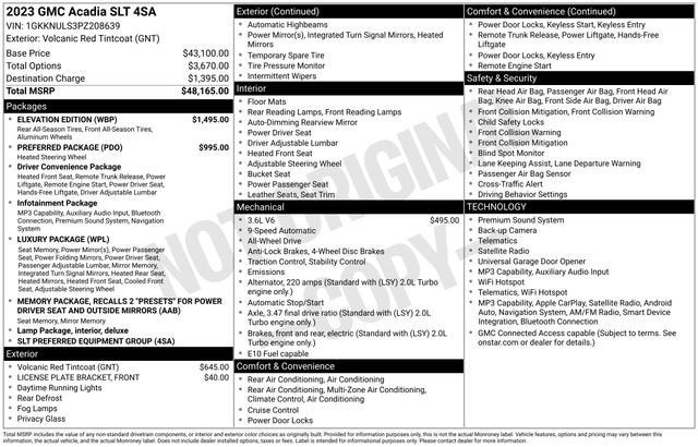 2023 GMC Acadia SLT