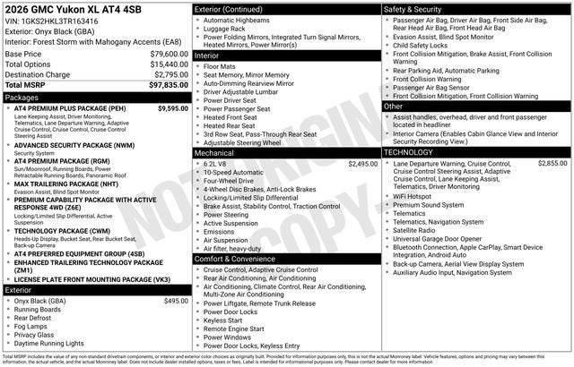2026 GMC Yukon XL AT4