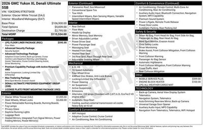 2026 GMC Yukon XL Denali Ultimate
