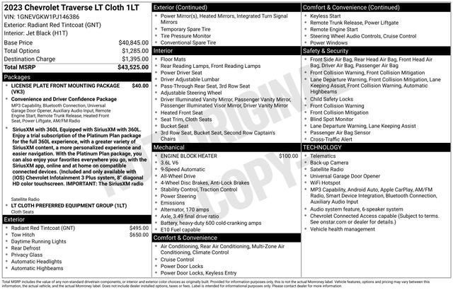 2023 Chevrolet Traverse LT Cloth