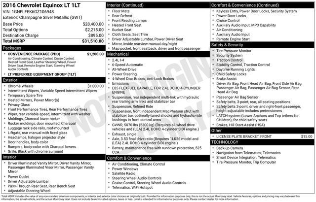 2016 Chevrolet Equinox LT