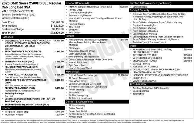 2025 GMC Sierra 2500 HD SLE