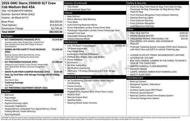 2026 GMC Sierra 2500 HD SLT