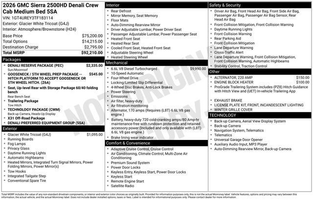 2026 GMC Sierra 2500 HD Denali