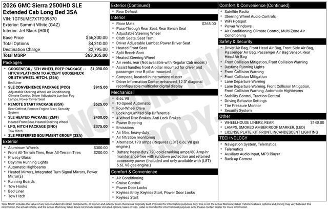 2026 GMC Sierra 2500 HD SLE