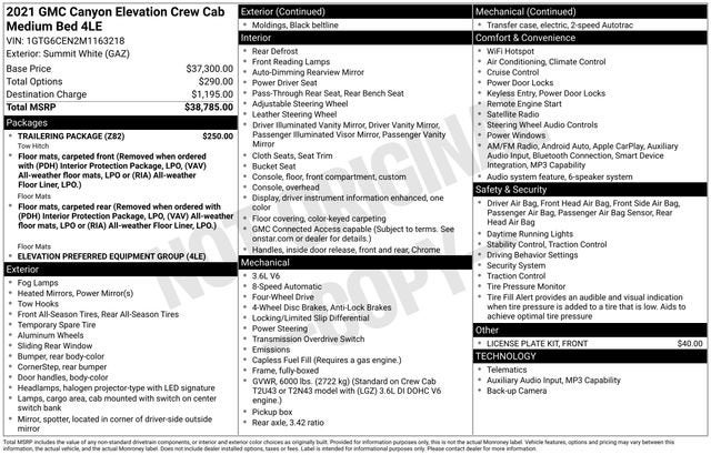 2021 GMC Canyon 4WD Elevation