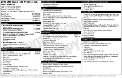 2026 GMC Sierra 1500 AT4