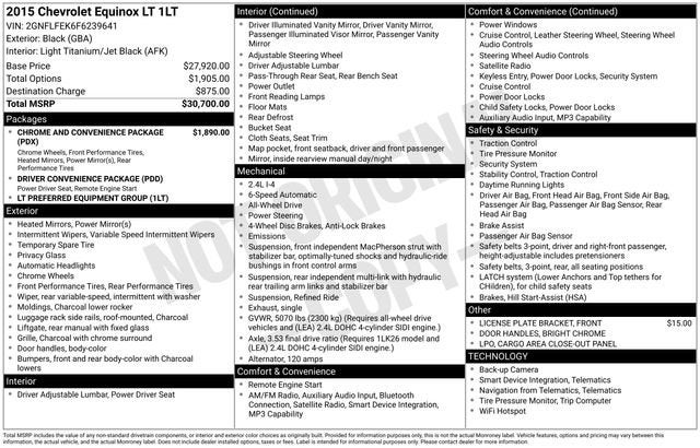 2015 Chevrolet Equinox LT