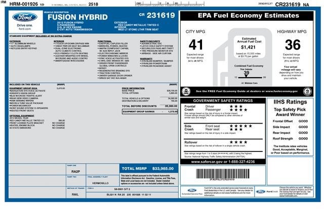 2012 Ford Fusion Hybrid