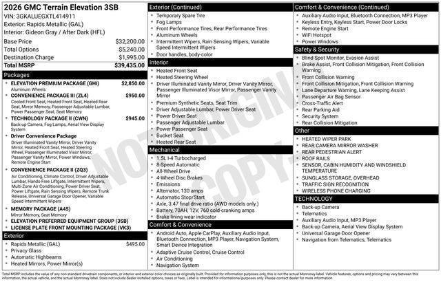 2026 GMC Terrain Elevation