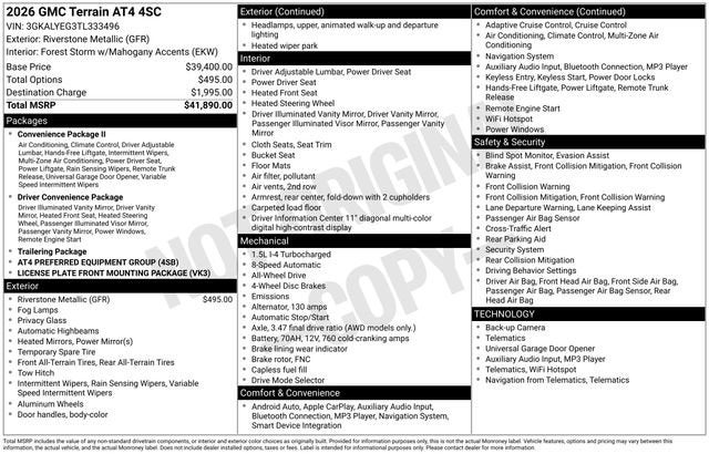 2026 GMC Terrain AT4