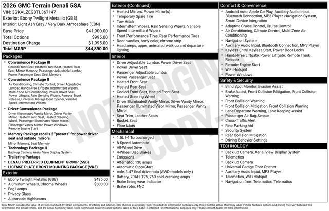 2026 GMC Terrain Denali