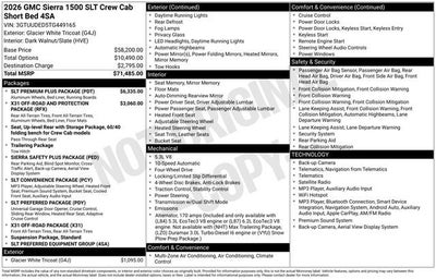 2026 GMC Sierra 1500 SLT
