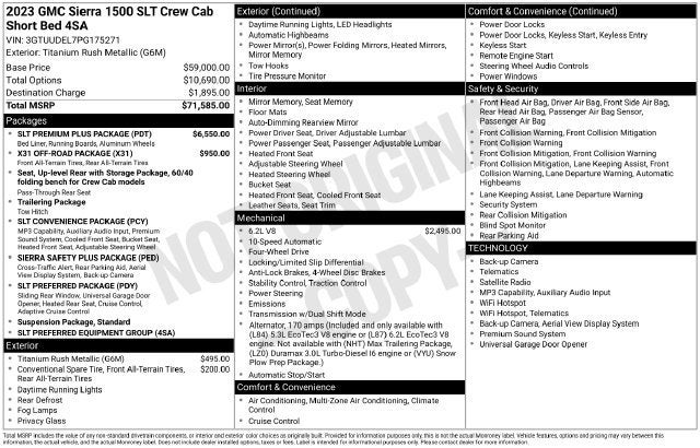 2023 GMC Sierra 1500 SLT