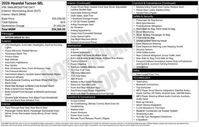 2026 Hyundai Tucson SEL