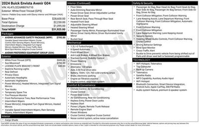 2024 Buick Envista Avenir