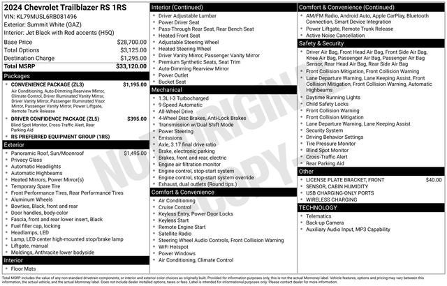 2024 Chevrolet Trailblazer RS