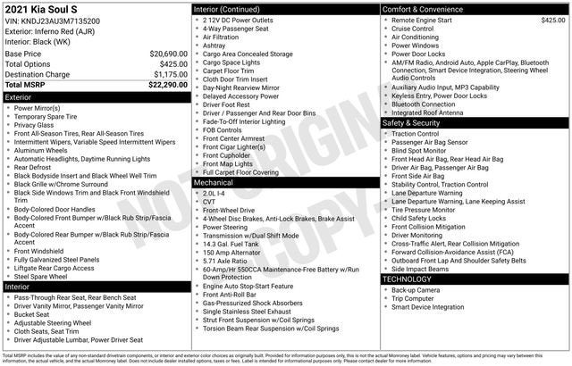 2021 Kia Soul S