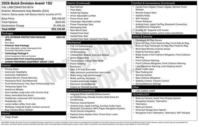 2026 Buick Envision Avenir